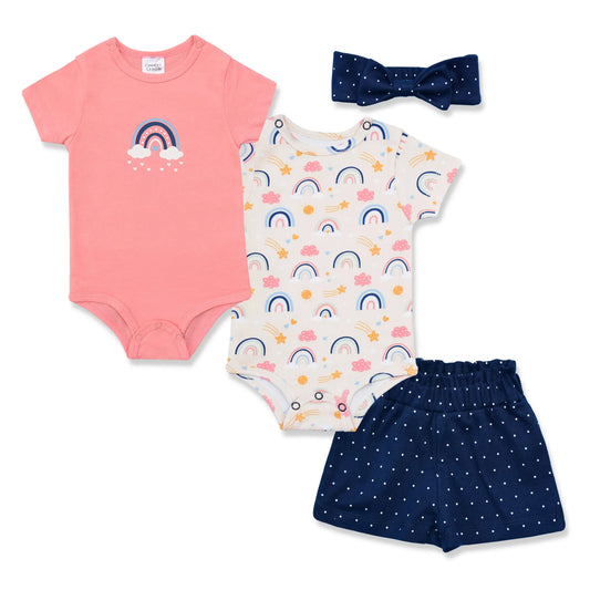 Girls Bodysuits & Shorts (Rainbow)