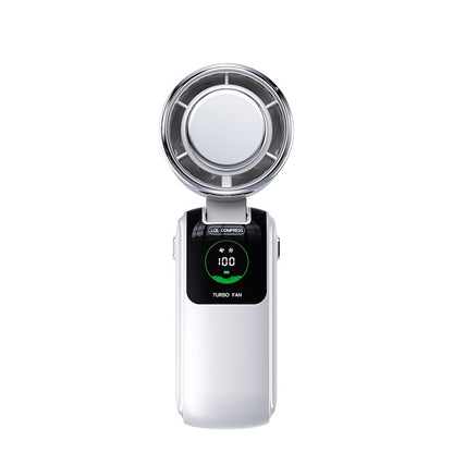 New Ice Pack High-Speed Handheld Eletirc Fan Speed Adjustable Folding Mini Fan Portable Outdoor Hanging Neck Small Fan